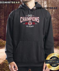 Top Stade Toulousain 24X Champions de France 2025 hoodie showcasing team colors and logo, perfect for fans.