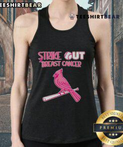 Top Strike Out Breast Cancer St. Louis Cardinals tank top featuring team colors and logo, perfect for supporting the cause.