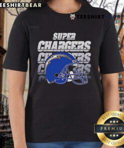 Stylish Los Angeles Chargers ladies tee featuring vibrant team colors and logo, perfect for fans and game day attire.