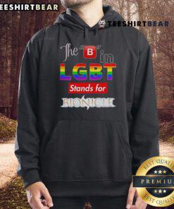 Top the B in LGBT stands for Bionicle hoodie featuring colorful design and vibrant graphics for fans.