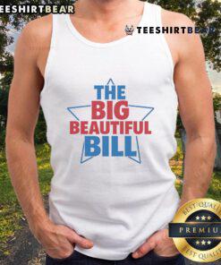 Model wearing a stylish Top-The-Big-Beautiful-Bill tank top, showcasing its vibrant colors and comfortable fit.