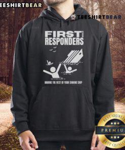 Alt Text: Cozy hoodie featuring 'Top The Mary Jo Pehl Show First Opinion Responders' design for fans of the show.