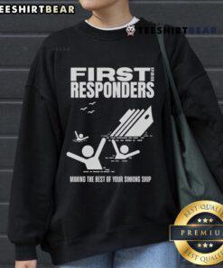 Alt Text: Cozy Top The Mary Jo Pehl Show First Opinion Responders Sweatshirt in stylish design, perfect for fans and comfort lovers.