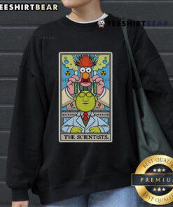 Cozy Top The Scientists Tarot Sweatshirt featuring unique tarot card designs, perfect for science and tarot enthusiasts.