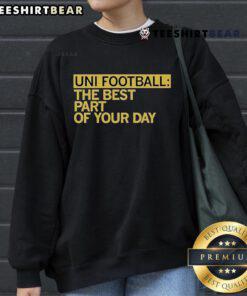 Alt Text: Cozy Top UNI Football sweatshirt, perfect for game day and the best part of your day, featuring vibrant team colors.