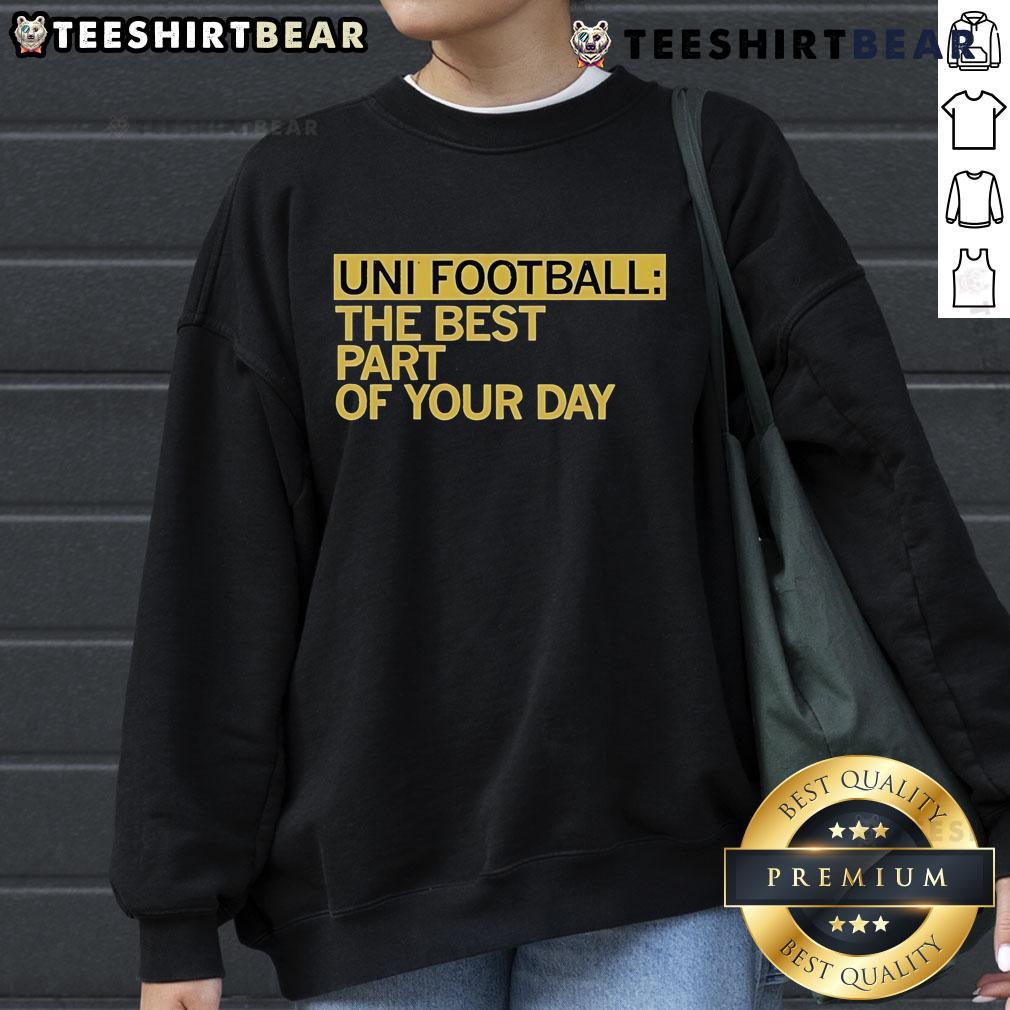 Alt Text: Cozy Top UNI Football sweatshirt, perfect for game day and the best part of your day, featuring vibrant team colors.