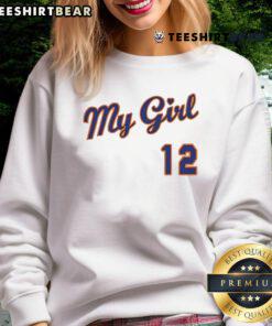 Top Wander Franco My Girl 12 Sweatshirt featuring a stylish design, perfect for baseball fans and casual wear.