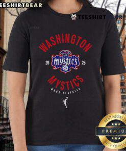 Top Washington Mystics 2025 WNBA Playoff ladies tee featuring team colors and logo, perfect for fans and game day.