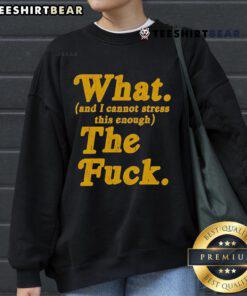 Top 'The F*ck Sweatshirt' featuring bold text, perfect for casual wear and making a statement in style.