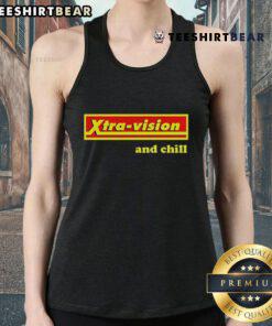 Trendy Top Xtra Vision and Chill Tank Top featuring a stylish design, perfect for casual summer outfits.