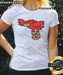 Awesome Atlanta Hawk bird art on a stylish ladies tee, perfect for wildlife lovers and fashion enthusiasts.