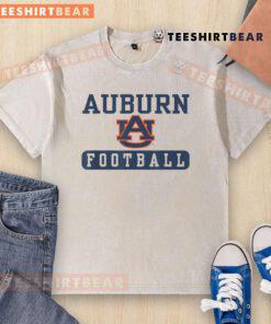 Awesome Auburn Tigers football logo on a washed t-shirt, perfect Auburn University gear for fans and players.