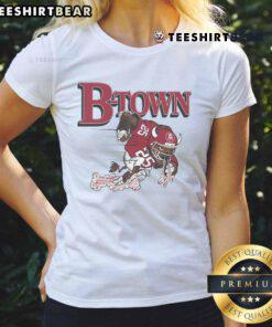 Alt Text: Awesome B Town Hoosiers Indiana Hoosier The Bison Ladies Tee in stylish design, perfect for fans of Indiana Hoosiers.