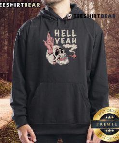 Alt Text: Awesome Hellyeah Smoking Skull Hoodie featuring a bold skull graphic, perfect for fans of rock and edgy fashion.