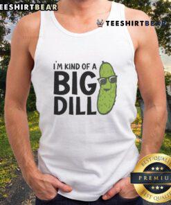 Awesome Im Kind of a Big Dill pickle tank top in vibrant green, perfect for summer and pickle lovers.
