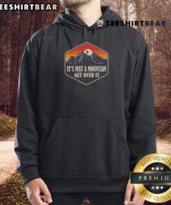Vintage hoodie featuring 'Awesome, It's Just A Mountain, Get Over It' design, perfect for outdoor enthusiasts and casual wear.