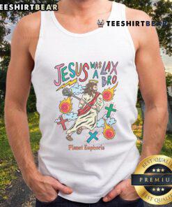 Awesome Jesus Was A Lax Bro lacrosse tank top featuring a fun design for lax enthusiasts and fans of Jesus.
