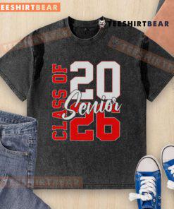 Awesome Senior Class of 2026 shirt showcasing a washed design for school graduation celebration.