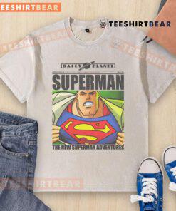 Awesome Superman The New Superman Adventures washed t-shirt featuring classic comic book design and vibrant colors.