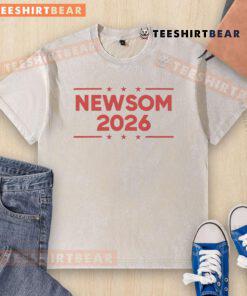 Alt Text: Awesomenewsom 2026 logo on a washed t-shirt, showcasing a trendy design for stylish casual wear.
