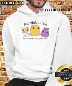 Cute Aunties Little Hot Pocket Chicken Nugget Gumdrop Hoodie worn by a child, showcasing playful design and vibrant colors.