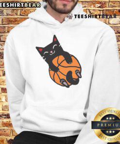 Adorable cat wearing a cute basketball hoodie, perfect for pet lovers and sports enthusiasts.