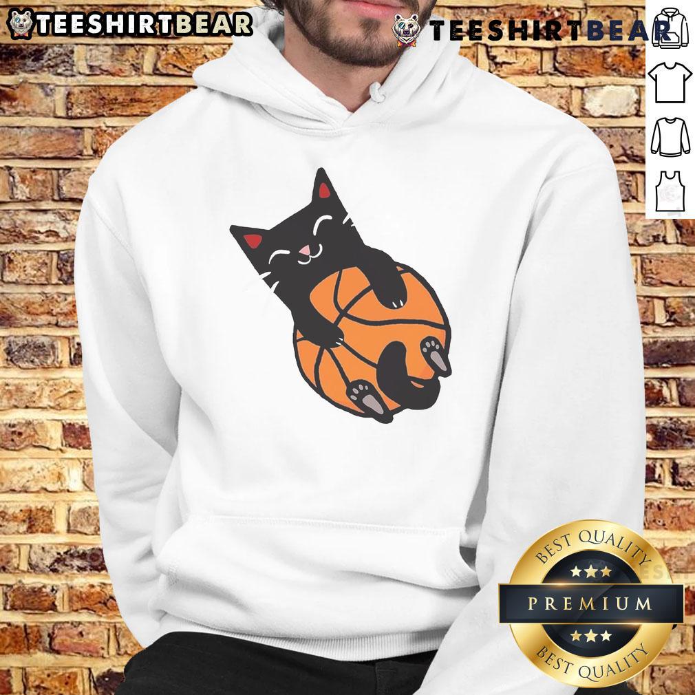Adorable cat wearing a cute basketball hoodie, perfect for pet lovers and sports enthusiasts.