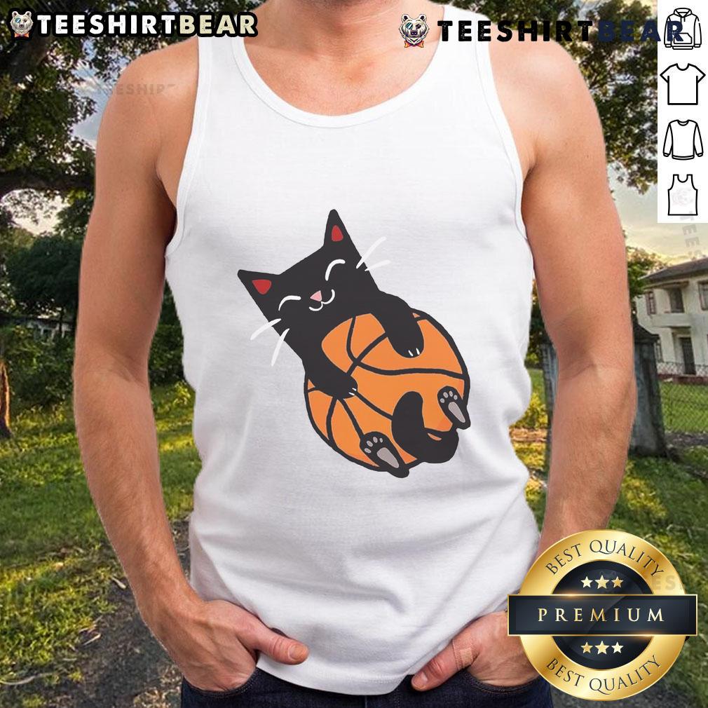 Adorable cat wearing a cute basketball tank top, perfect for pet lovers and sports enthusiasts.