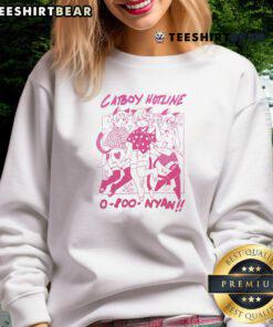 Cute Catboy Hotline sweatshirt featuring a playful catboy design in vibrant colors, perfect for fans of kawaii fashion.