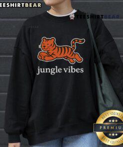 Alt Text: Cute Cincinnati Bengals Jungle Vibes Run Wild Sweatshirt featuring vibrant graphics and cozy design for fans.
