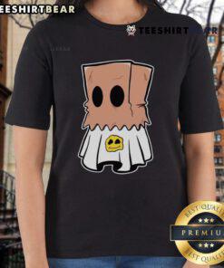 Cute ghost Halloween ladies tee featuring a playful ghost design, perfect for festive fall celebrations.