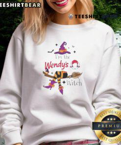 Cute I'm The Wendy's Witch Halloween sweatshirt featuring a fun design, perfect for festive fall gatherings and Halloween.