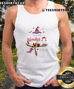 Alt Text: Cute 'I'm The Wendy's Witch' Halloween tank top featuring a playful design perfect for spooky season celebrations.