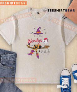 Alt Text: Cute I'm the Wendy's Witch Halloween washed t-shirt featuring a playful design perfect for festive celebrations.