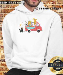 Cute pets traveling in a cozy hoodie, showcasing their adorable style on an adventure.