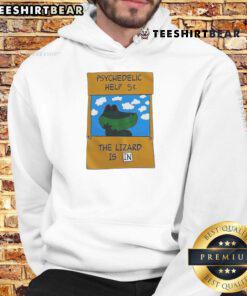 Cute psychedelic lizard in a hoodie, showcasing vibrant colors and whimsical design for a fun and unique vibe.