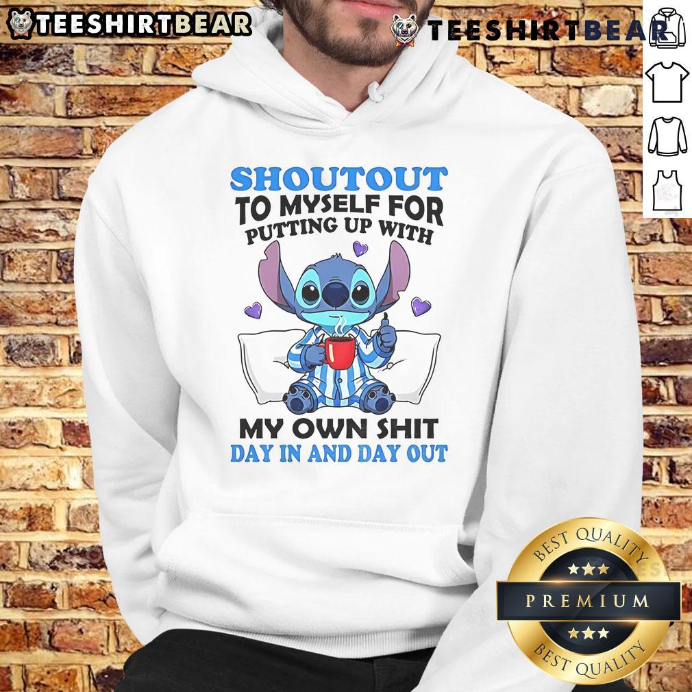 Alt Text: Cozy hoodie featuring Cute Stitch Sleep design, perfect for self-love and daily motivation.
