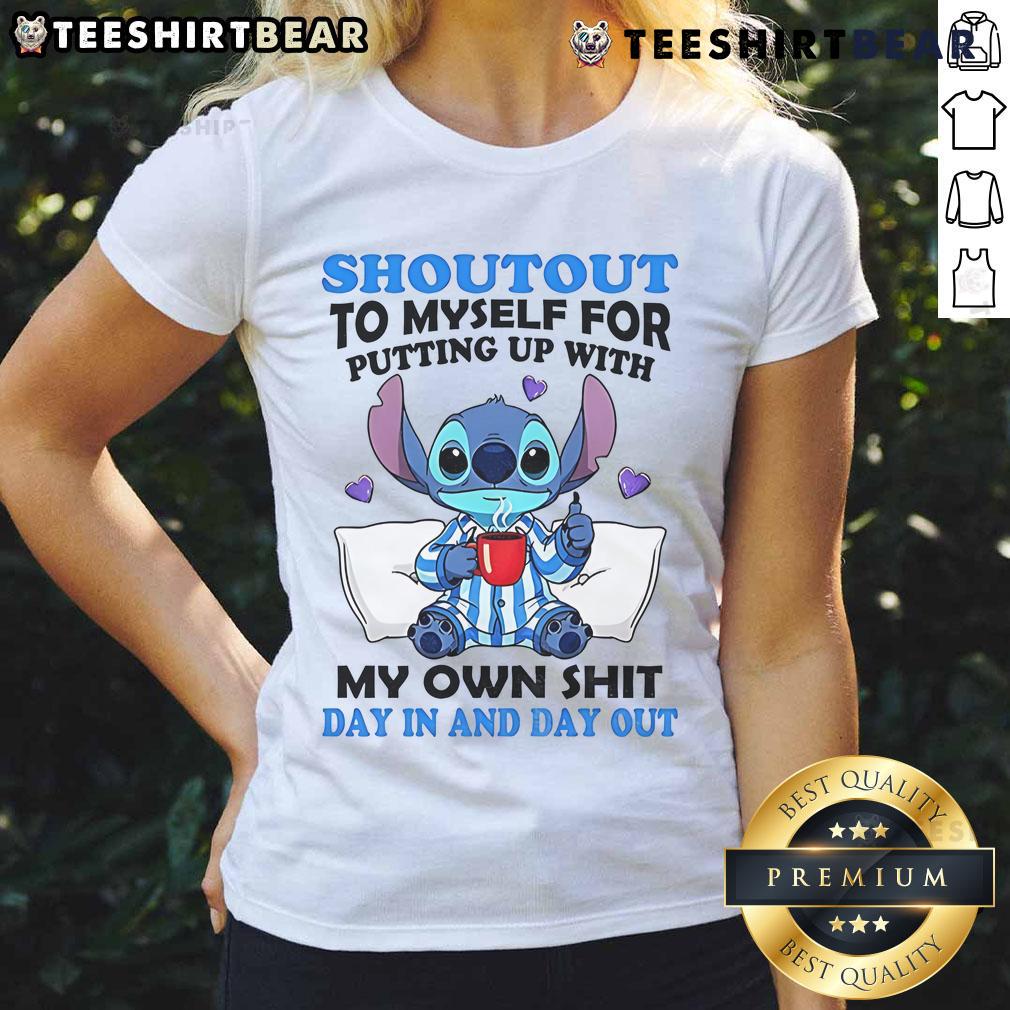 Cute Stitch sleep tee featuring a fun shoutout to self-love, perfect for ladies celebrating their daily resilience.