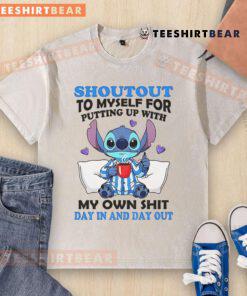 Cute Stitch sleep shirt: A fun tee celebrating self-love and resilience, perfect for cozy days and personal growth.