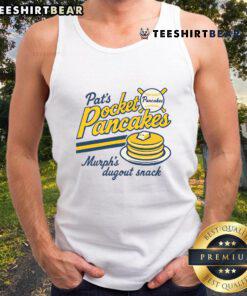 Funny baseball pancakes served on a plate, worn with a vintage tank top, perfect for food and sports lovers.