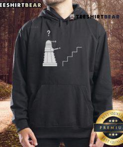 Funny Dalek Stairs parody featuring a confused Dalek robot in a hoodie, perfect for Doctor Who fans.