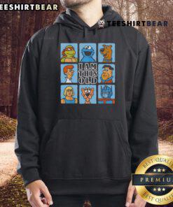 Funny Gen X cartoon 'I Am This Old' hoodie featuring a humorous design celebrating nostalgia and aging for Generation X.