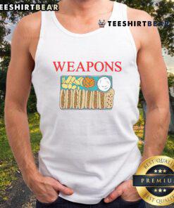 Funny hot dog feast tank top featuring humorous food-themed weapons design, perfect for food lovers and summer events.