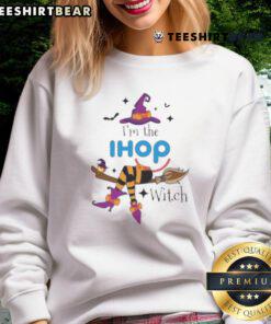 Funny IHOP Witch Halloween sweatshirt featuring a whimsical design perfect for spooky season celebrations.