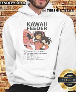 Alt Text: Kawaii D.Va Feeder Gamer Checklist Hoodie featuring a cute design inspired by Overwatch characters.