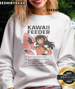 Funny Overwatch D.Va Kawaii Feeder Gamer Checklist Sweatshirt featuring playful graphics for gaming enthusiasts.