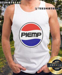 Funny Piemp logo parody of Pepsi logo on a trendy tank top for humor-loving fans and fashion enthusiasts.