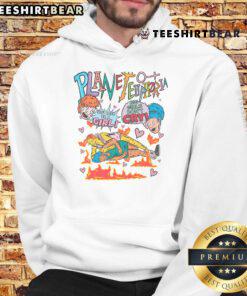 Funny Planet Euphoria wrestling comic graphic hoodie featuring vibrant colors and playful designs for fans.