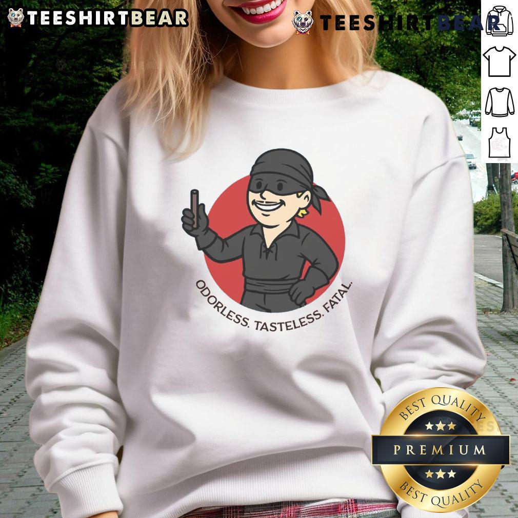 Funny Princess Bride Dread Pirate Roberts Poison Cup sweatshirt featuring iconic movie quote and whimsical design.