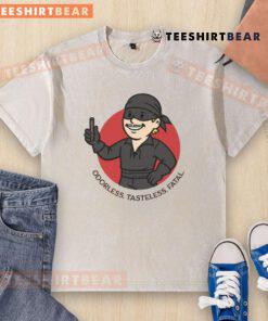 Funny Princess Bride Dread Pirate Roberts poison cup graphic on a washed T-shirt, perfect for movie fans and gifts.